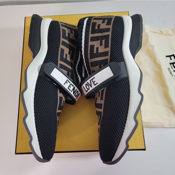 Authentic FENDI sneakers filato rega banda FF in size 39 - Picture 4 of 6